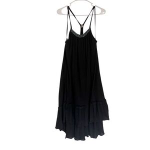 SALE! Free People Racerback Black Dress with beaded details